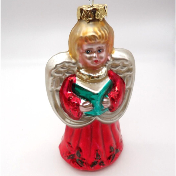 Yuletide Traditions Angel Handblown Glass Christmas Tree Ornament - Picture 1 of 5